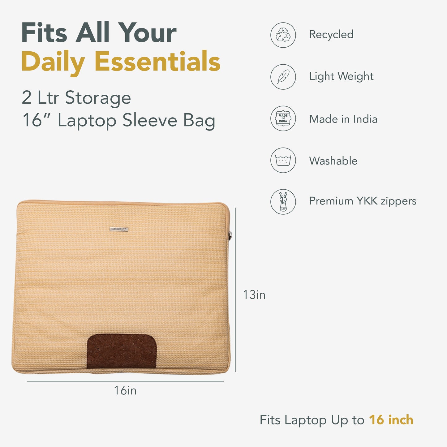 Handy laptop Sleeve 16″