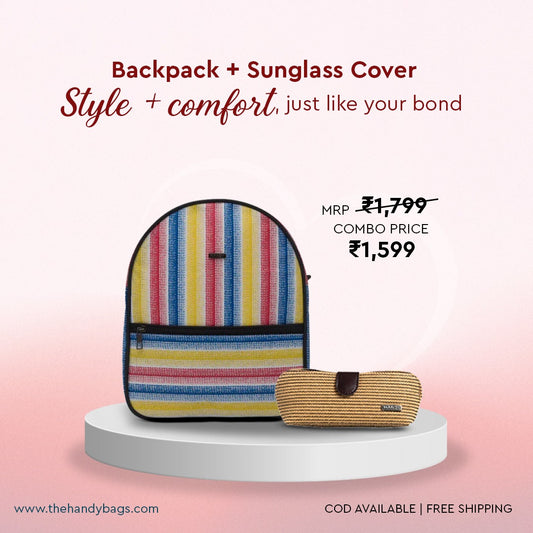 Valentine’s Smart & Stylish Combo (Backpack + Sunglass Cover)