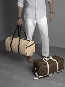 structured duffle bag